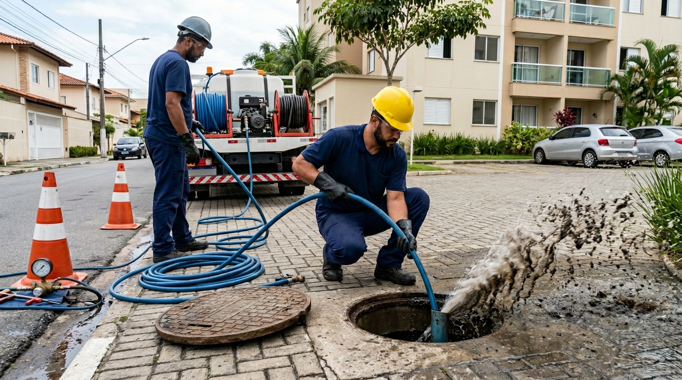 Desobstrução com Alta Pressão em Campina Grande‑PB