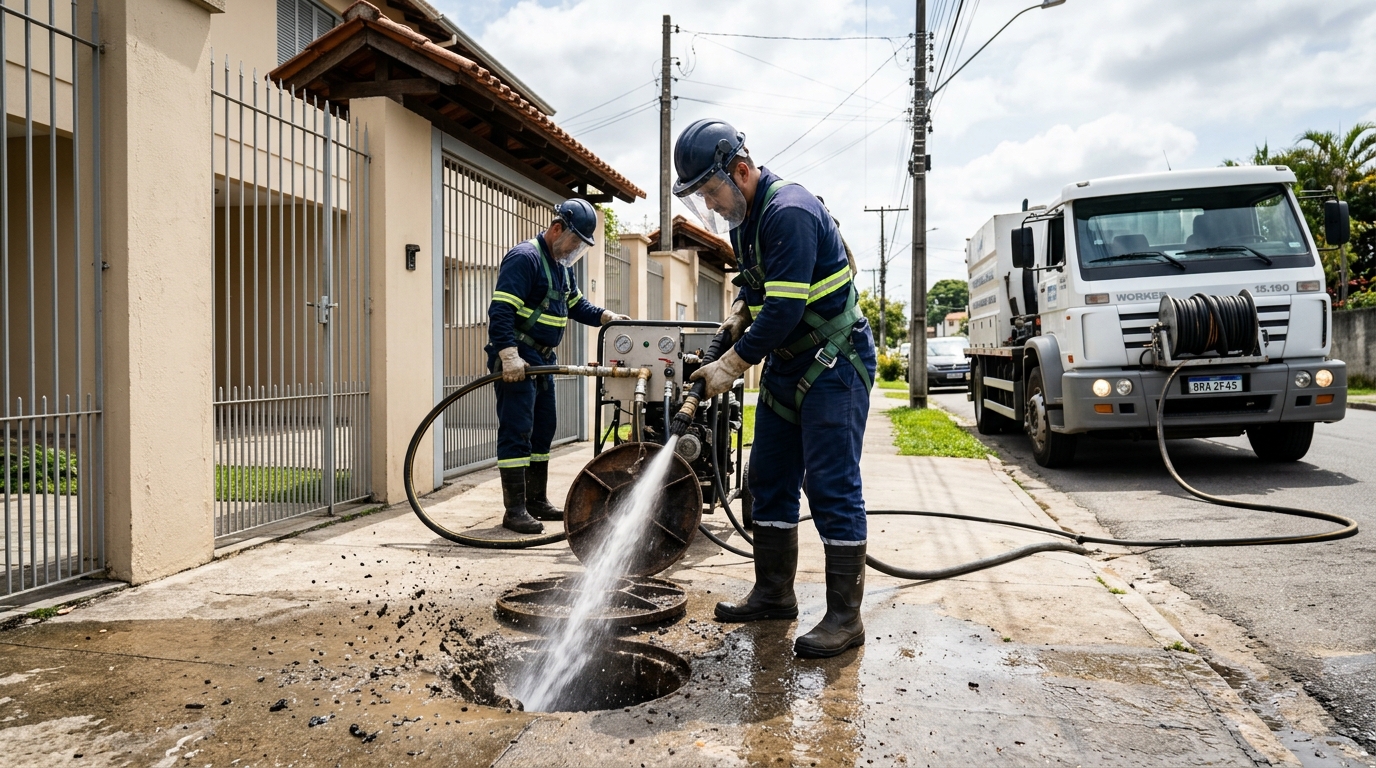 Limpeza de Tubulação com Hidrojato em Campina Grande‑PB