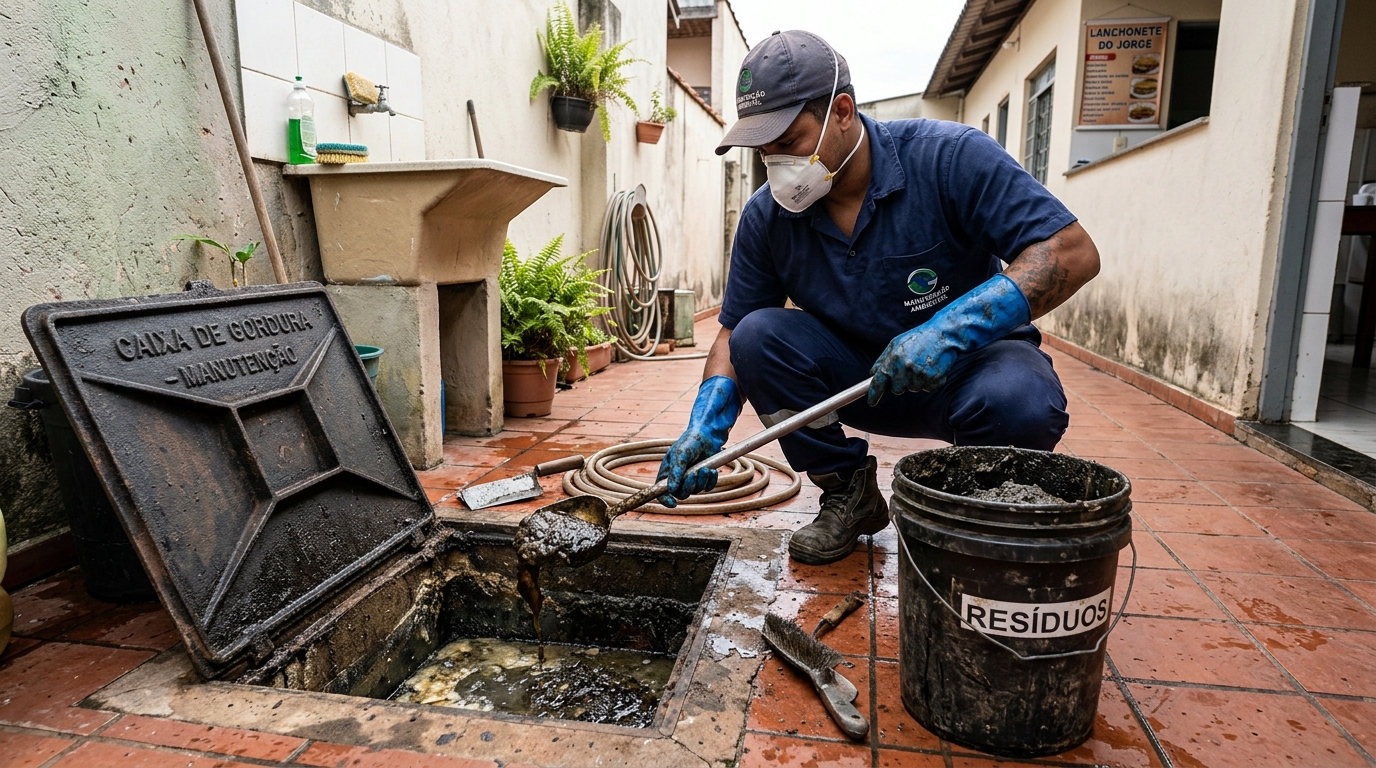Manutenção de Caixa de Gordura em Campina Grande‑PB